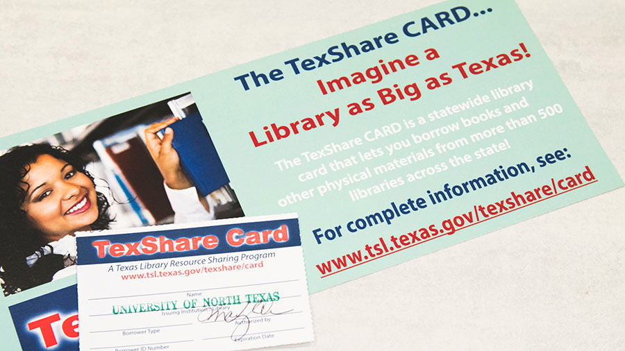 photograph of a TexShare Card
