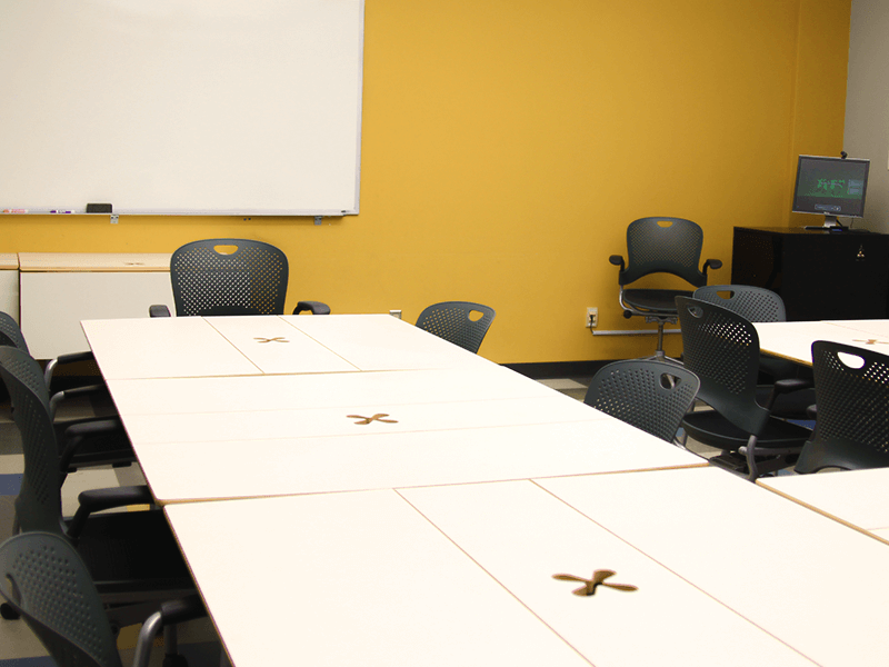 study room with tables and chairs