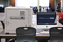 print release station with two chairs