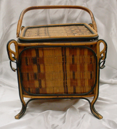 Sewing basket/work basket belonging to Johanna Spyri.